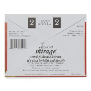 Hair Net Jac-O-Net Mirage Ultra-Invisible Light,2 Per Pack [Pack of 12]