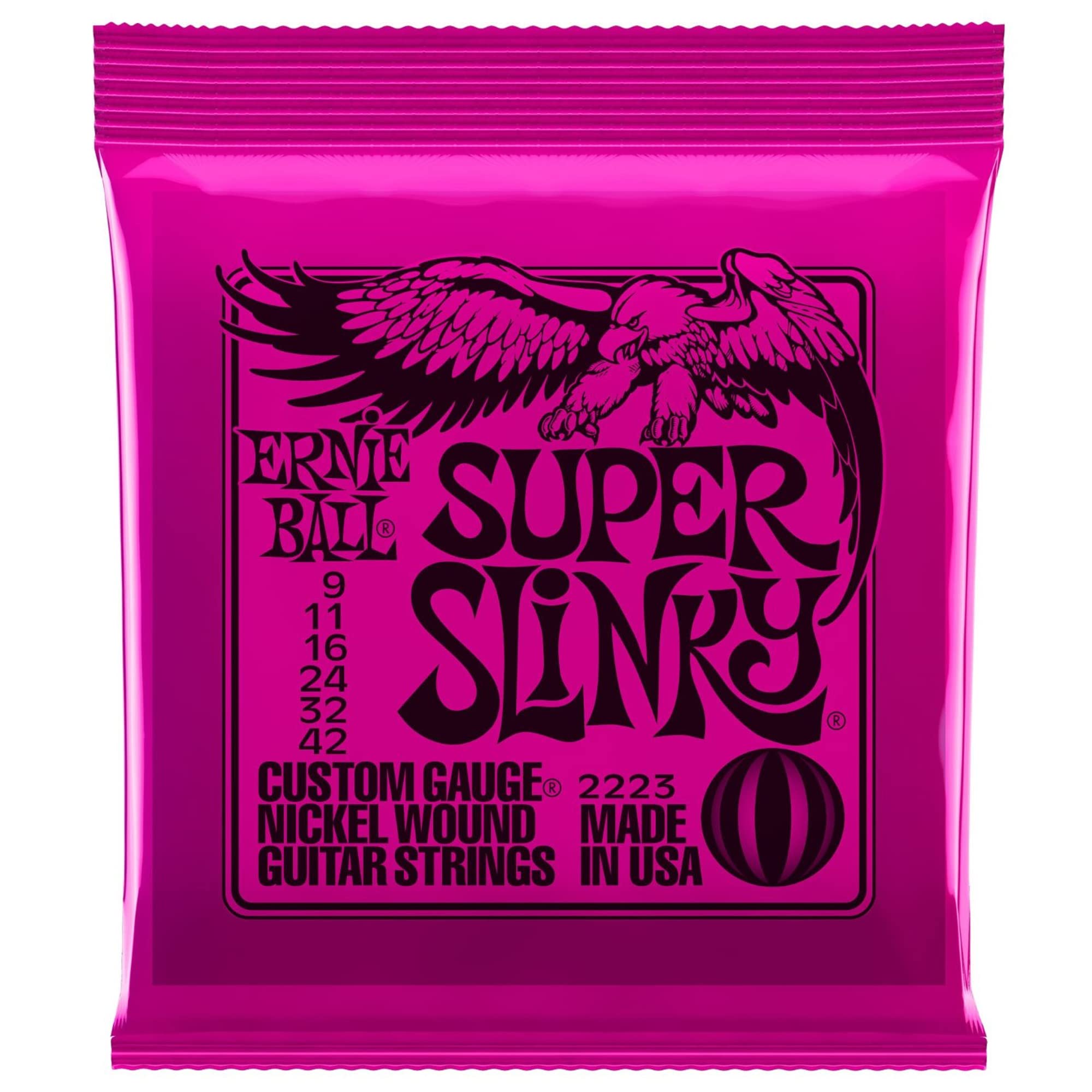 Ernie Ball 2223 Super Slinky 9-42 (12 Pack Bundle)