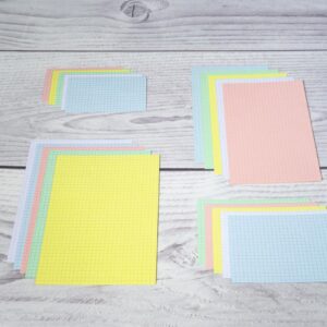 Exacompta Bristol Squared Record Cards, 75 x 125 mm - Assorted Colours, Pack of 100