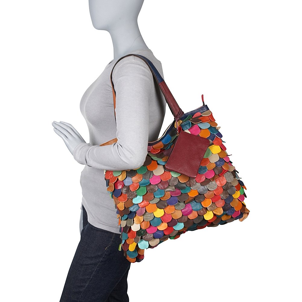 Amerileather Multi-Colored Kaleidoscope Tote (#1732-9)