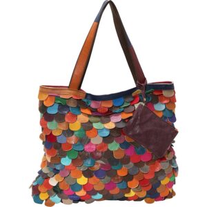 Amerileather Multi-Colored Kaleidoscope Tote (#1732-9)