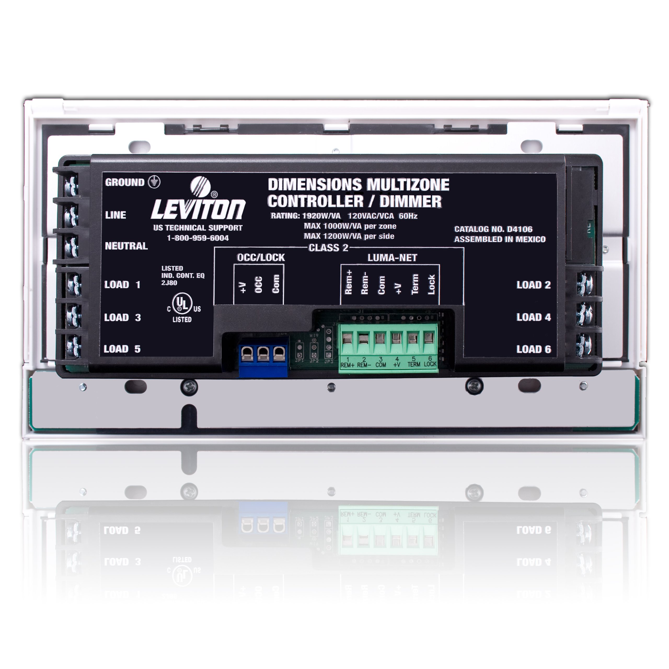 Leviton D4106-1LW WH 6 CHAN 6 DIM STAND ALONE SYST