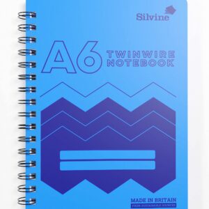 Silvine 160 Page A6 Wirebound Notebooks with Durable Wipe Clean Covers [Assorted Pack of 10]