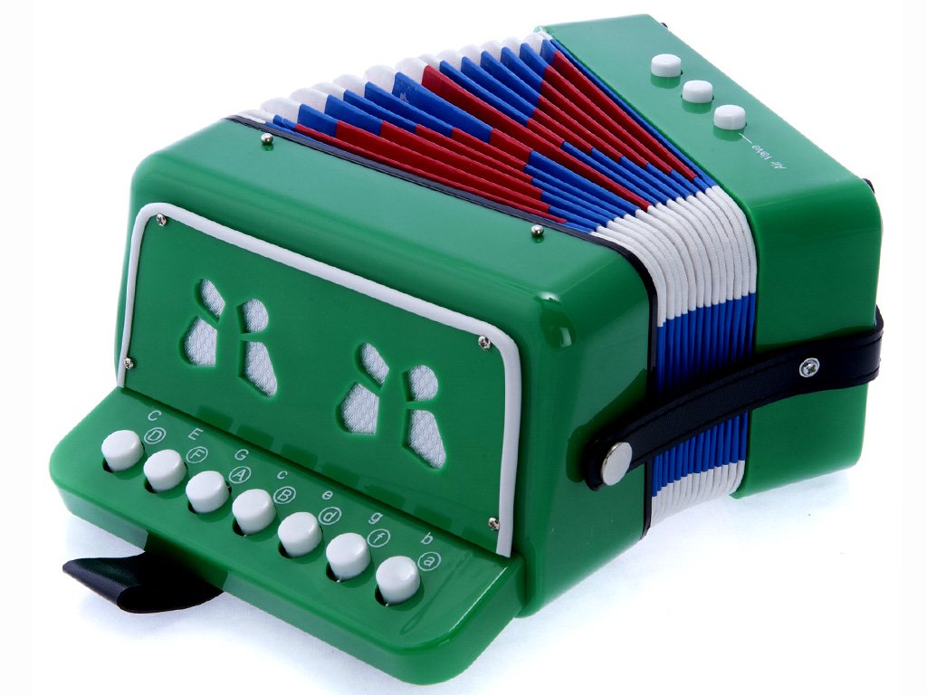 D'Luca G105-GR Child Button Accordion, Green