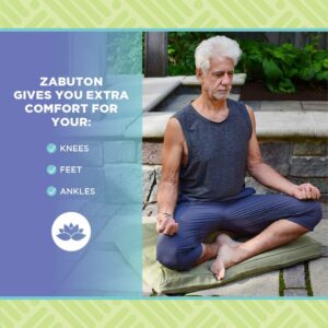 Bean Products Zabuton Meditation Cushion, Small, Natural - 10oz Cotton