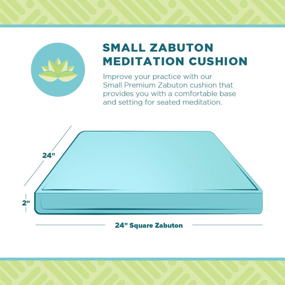 Bean Products Zabuton Meditation Cushion, Small, Natural - 10oz Cotton