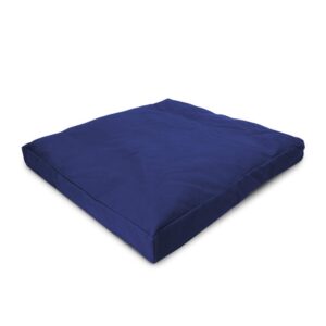 bean products zabuton meditation cushion, small, navy - 10oz cotton