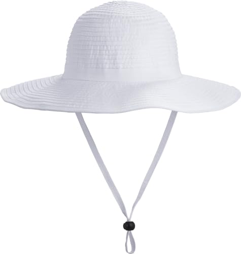 Coolibar UPF 50+ Women's Shelly Shapeable Travel Sun Hat - Sun Protective (One Size- White)