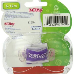 Nuby 2-Pack Prism Orthodontic Pacifiers, Colors May Vary