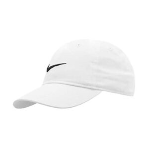 nike children's apparel kids' little classic twill basball hat, white, 4/7