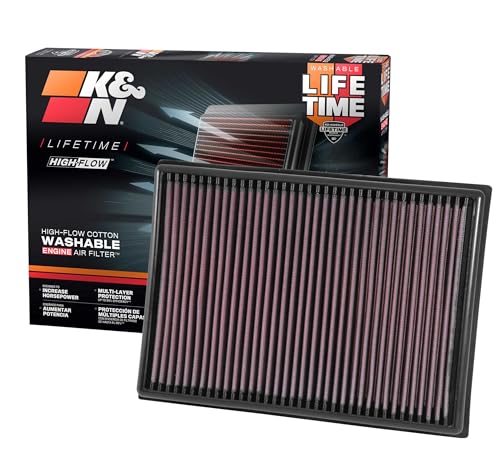 K&N Engine Air Filter: Increase Power & Towing, Washable, Premium, Replacement Air Filter: Compatible with 2010-2019 Toyota/Lexus SUV V6/V8 (4runner, GX460, Land Cruiser, FJ Cruiser, Prado), 33-2438