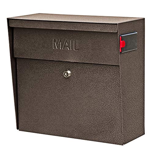 Mail Boss 7164 Metro, Bronze High Capacity Wall Mounted Locking Security Mailbox