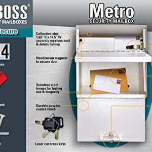 Mail Boss 7164 Metro, Bronze High Capacity Wall Mounted Locking Security Mailbox