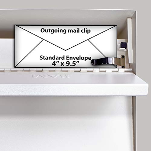 Mail Boss 7163 Metro Locking Security Wall Mount Mailbox, Cream White