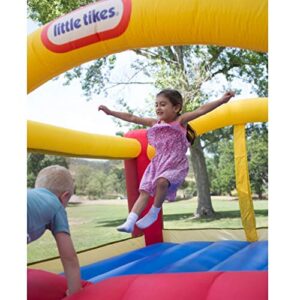 Little Tikes Jump 'n Slide Inflatable Bouncer Includes Heavy Duty Blower With GFCI, Stakes, Repair Patches, And Storage Bag, for Kids Ages 3-8 Years