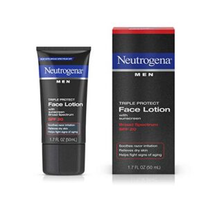 neutrogena triple protect face lotion for men, spf 20, 1.7 ounce