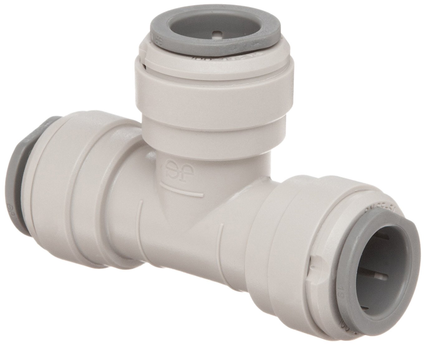 John Guest PI0208S Acetal Copolymer Tube Fitting, Union Tee, 1/4" Tube OD (Pack of 10),White