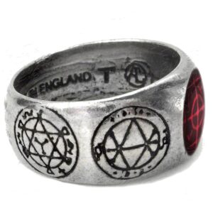 Agla Alchemy Gothic Pewter Talisman Ring - size 11