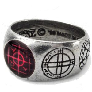 Agla Alchemy Gothic Pewter Talisman Ring - size 11