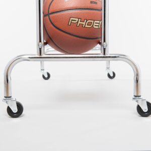 CHAMPRO 12 Ball Rack with Casters for Basketball, Volleyball, and More, Upright