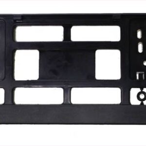 Standard Black Euro License Plate Holder - Universal Mounting Frame/Bracket