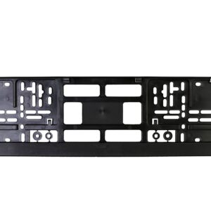 Standard Black Euro License Plate Holder - Universal Mounting Frame/Bracket