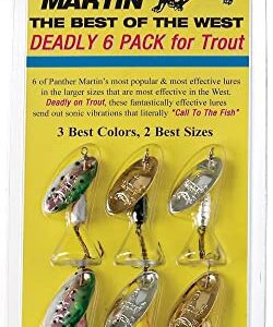 Panther Martin BW6 Best of The West Spinners Fishing Lure Kit - Assorted - Pack of 6