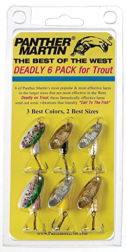 Panther Martin BW6 Best of The West Spinners Fishing Lure Kit - Assorted - Pack of 6