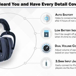 Pro Ears - Pro Tac Mag Gold - Military Grade Electronic Hearing Protection and Amplification - NRR 30 - Range Ear Muffs - Lithium 123a Batteries - Green