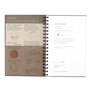 AT-A-GLANCE PLAN.WRITE.REMEMBER. 80620330 Planning Notebook Two Days Per Page, 6 x 9, Gray