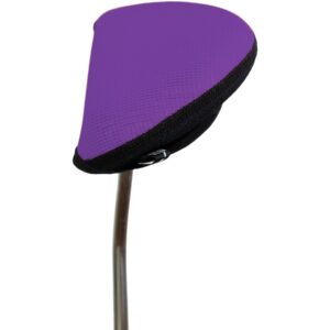 stealth club covers 12130 putter oversize mallet 2-ball golf club head cover, grape/black