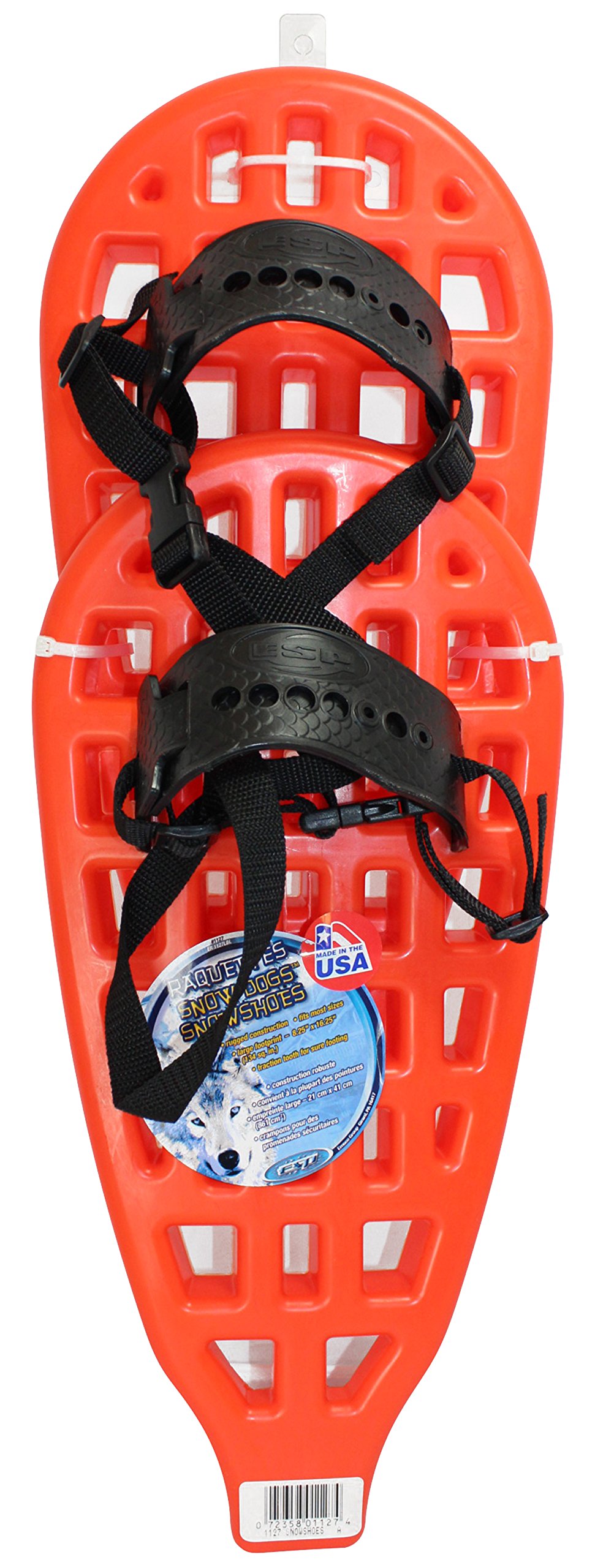 Emsco Group 1127 ESP SNO Dogs Kid's Poly Snowshoes-for Beginners Snoeshoes, Orange