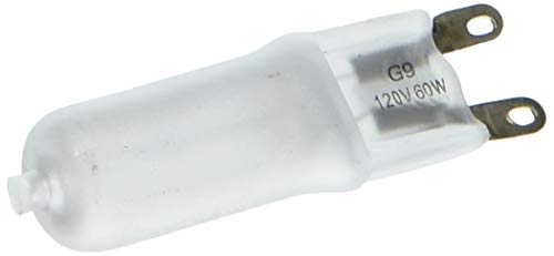 Bulbrite Q60G9FR 120-Volt Halogen JC Type Line Voltage G9 Flat Pin Bulb, Frosted, 60-Watt - Halogen T4