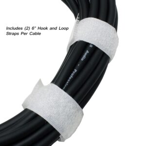 GLS Audio 25ft Patch Cable Cords - XLR Male to 1/4" TRS Black Cables - 25' Balanced Snake Cord (NOTE: This IS NOT A MIC CABLE!)