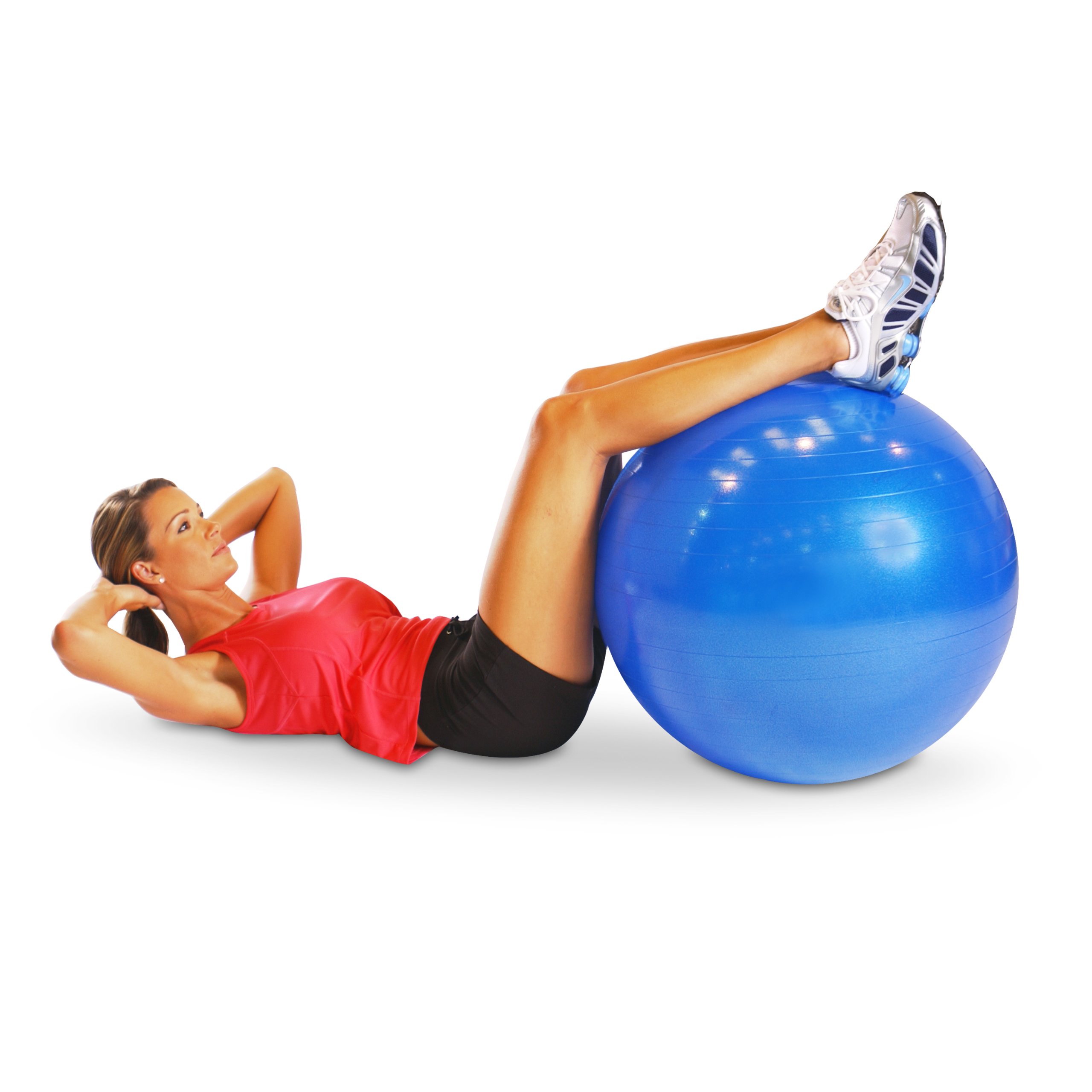 Tone Fitness Stability Ball / Exercise Ball | Exercise Equipment, Blue, 65 Centimeters