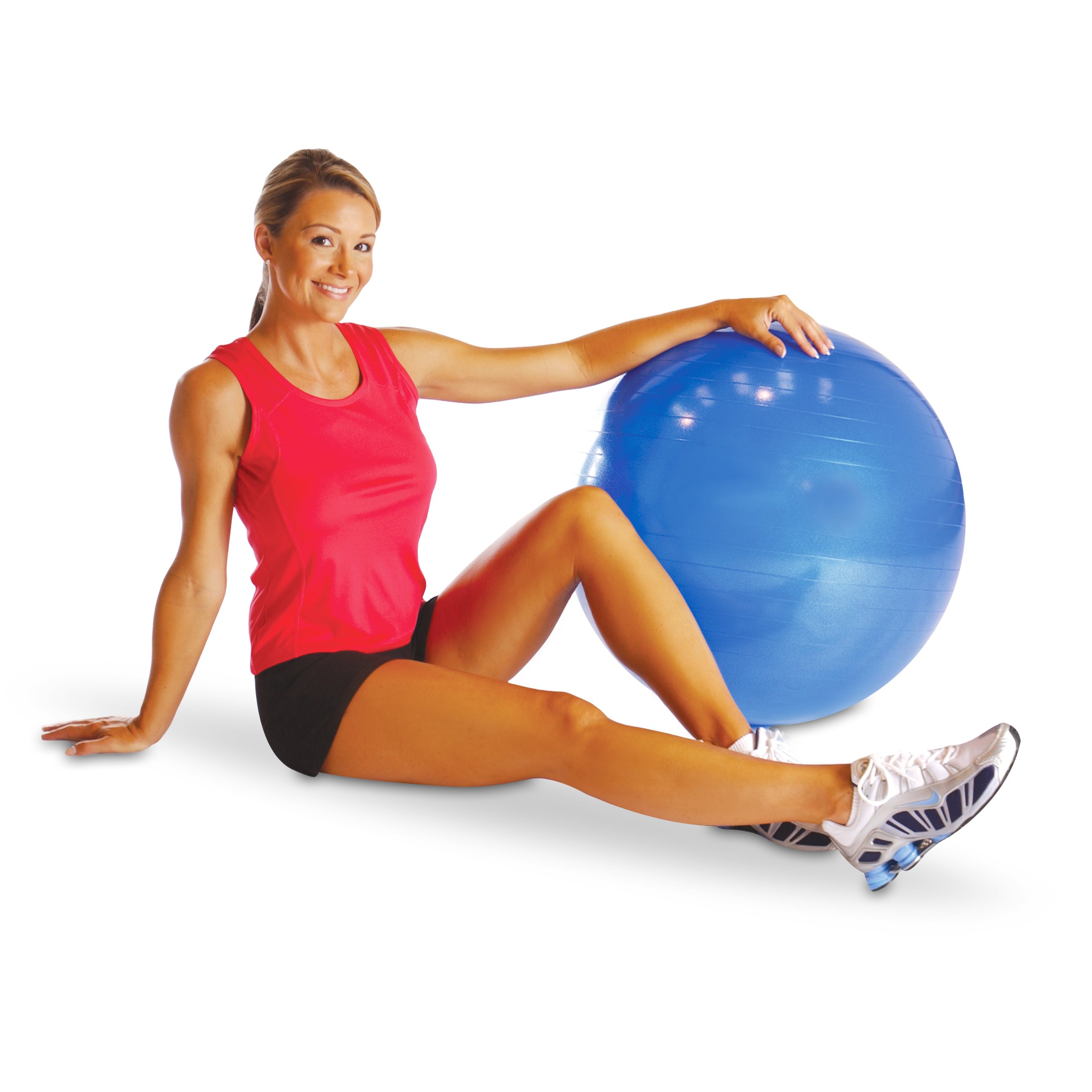 Tone Fitness Stability Ball / Exercise Ball | Exercise Equipment, Blue, 65 Centimeters