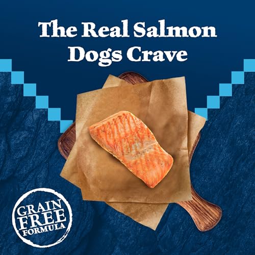 Blue Buffalo Wilderness Adult High-Protein Dry Dog Food with Real Salmon, Grain-Free, Made in the USA with Natural Ingredients, Salmon, 24-lb. Bag