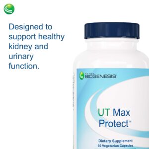 Nutra BioGenesis - UT Max Protect - Cranberry Extract, D-Mannose, Uva Ursi and Vitamin A for Urinary Tract Support, Kidney Health, and Bladder Comfort - Gluten Free, Vegan, Non-GMO - 60 Capsules