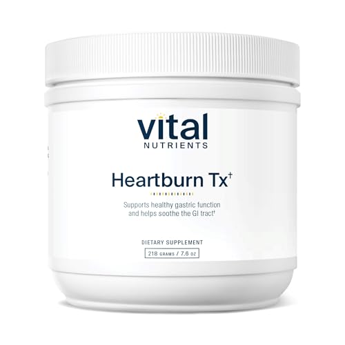 Vital Nutrients Heartburn Tx | Supplement Helps Decrease Occasional Heartburn and Indigestion | with Glycine, Glutamine and Licorice Root | Vegetarian | Gluten, Dairy and Soy Free | 50 Servings