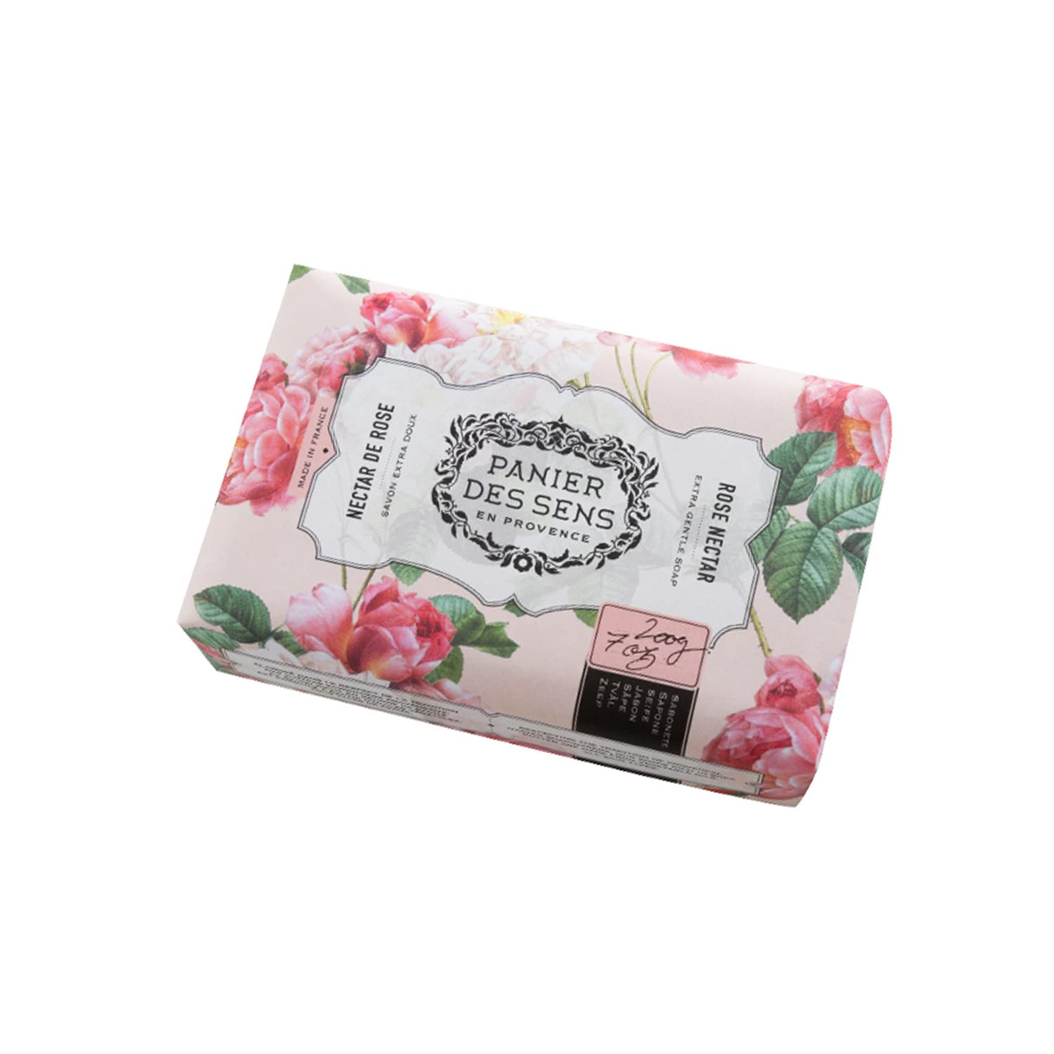 Panier des Sens Rose Shea butter natural bar soap, bath & body soap bars - Made in France 95% natural - 2 bars, 7oz/200g each