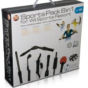 CTA Digital Wii Sports Resort 8-in-1 Sports Pack (Black)