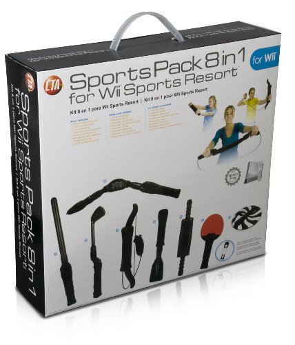 CTA Digital Wii Sports Resort 8-in-1 Sports Pack (Black)