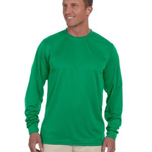 Augusta Sportswear Mens Wicking Long Sleeve T-shirt, Kelly, Large US