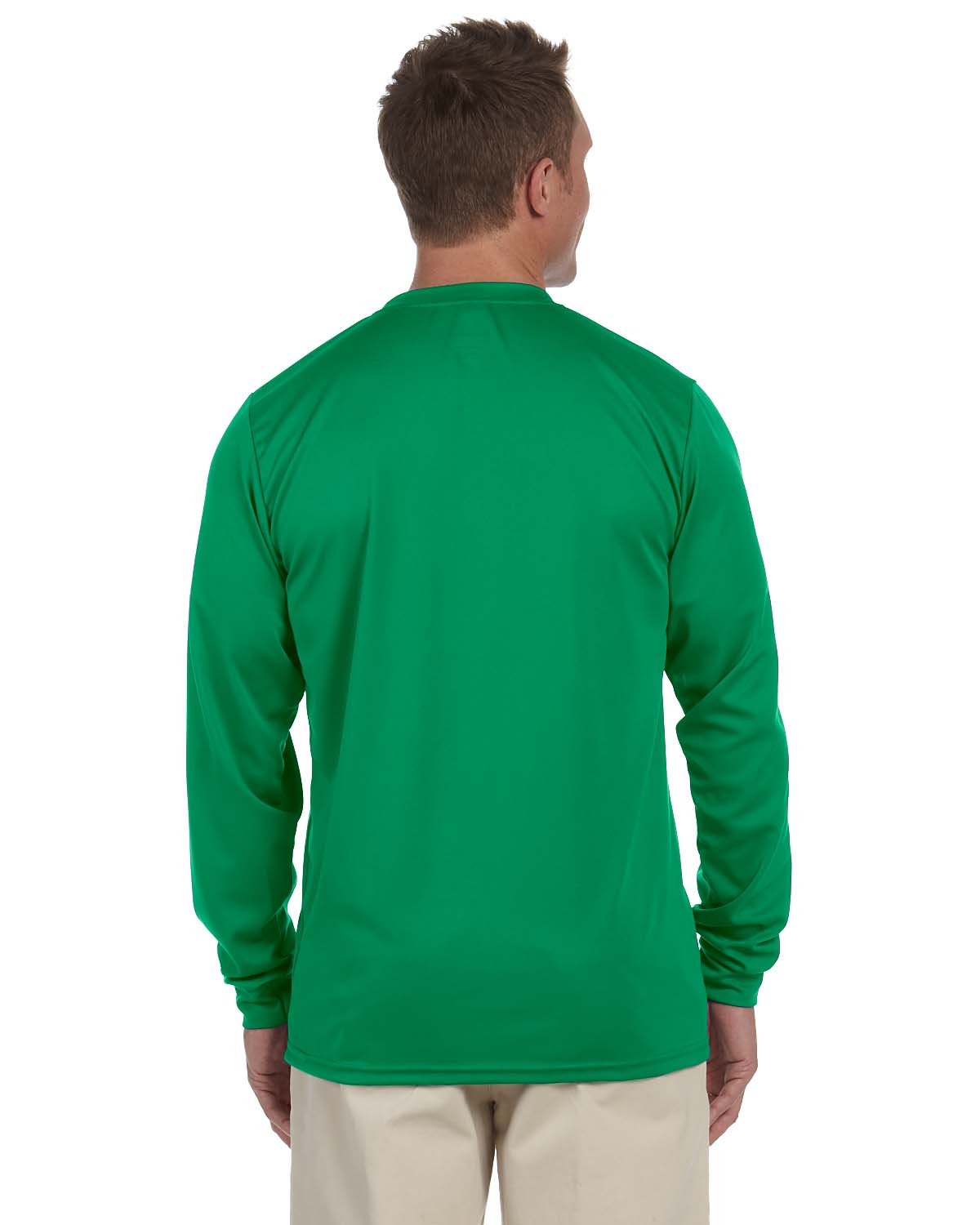 Augusta Sportswear Mens Wicking Long Sleeve T-shirt, Kelly, Large US