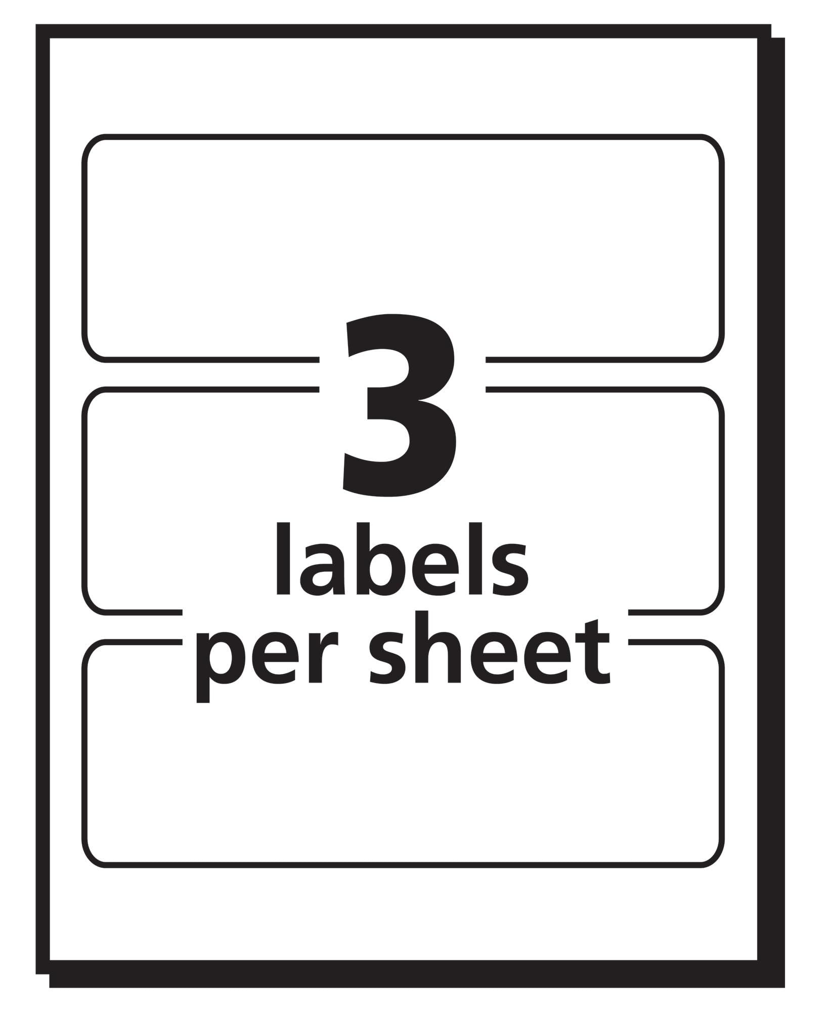 Avery Removable Print or Write Labels, 1.5 x 3 Inches, White, Pack of 150 (5440)