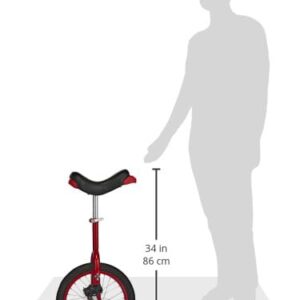 Fun 16 Inch Wheel Unicycle with Alloy Rim, Red