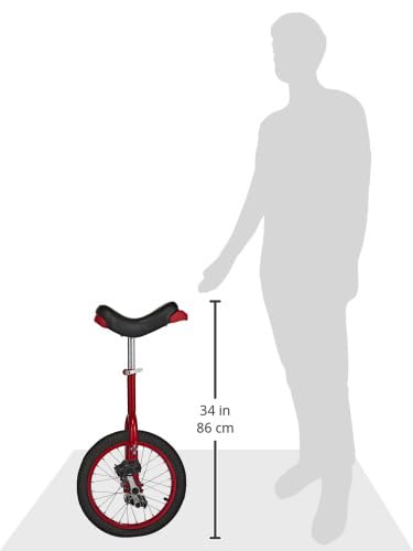 Fun 16 Inch Wheel Unicycle with Alloy Rim, Red