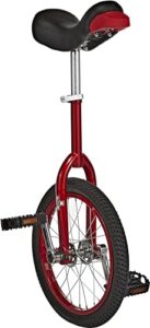 fun 16 inch wheel unicycle with alloy rim, red