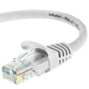 mediabridge cat6 ethernet patch cable (100 ft) rj45 connectors with gold plated connectors (10gbps)