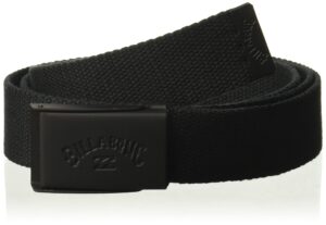 billabong men's classic web belt, black, one